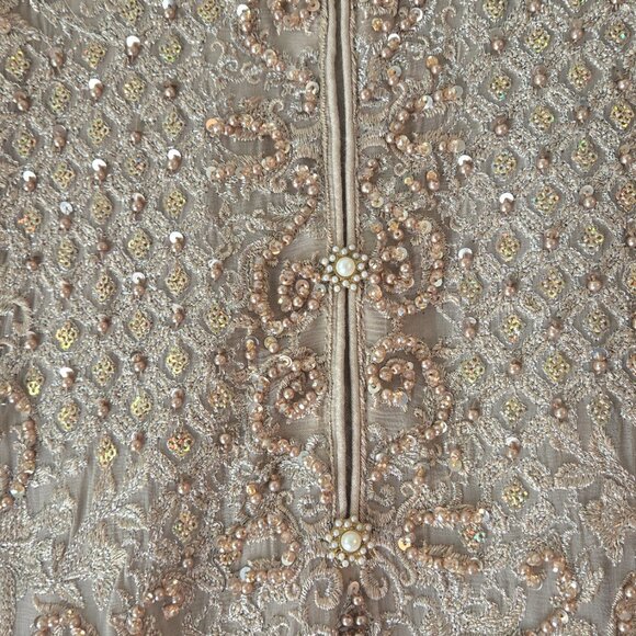 Taupe Sharara Suit - Picture 4 of 6